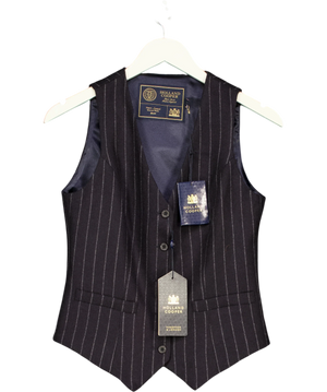 Holland Cooper Hampton Waistcoat Navy Blue Stripe UK 8