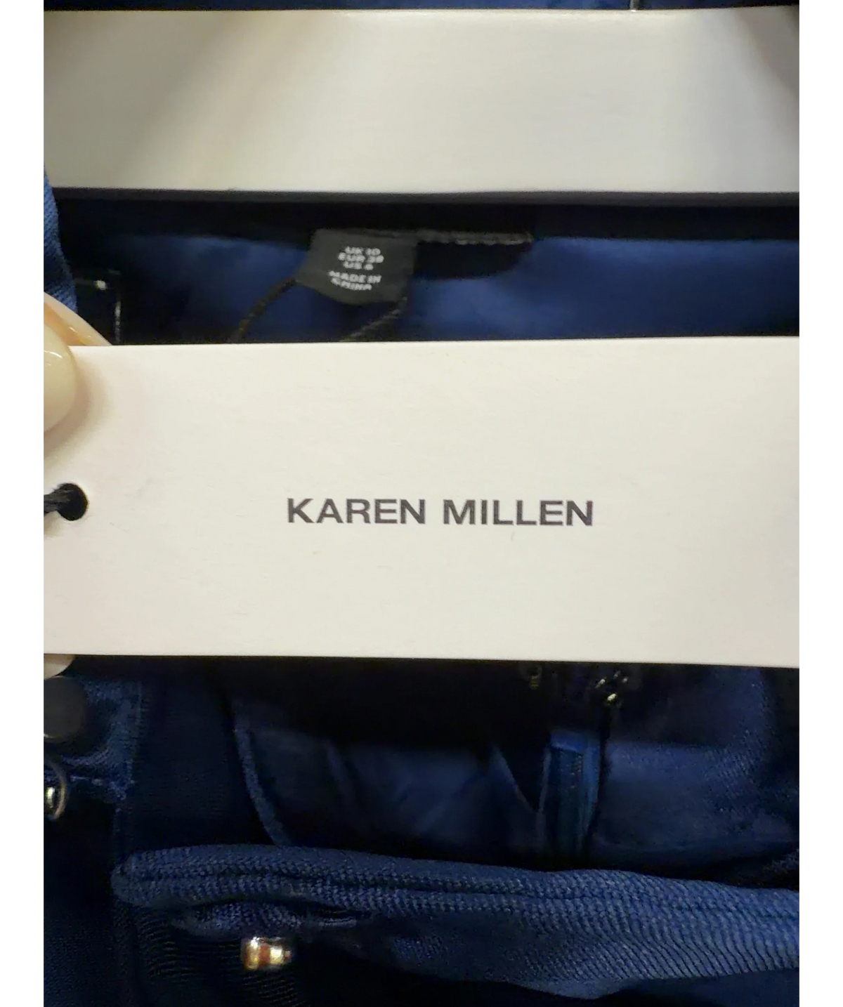KAREN MILLEN Blue Colour, size UK 10 — detail