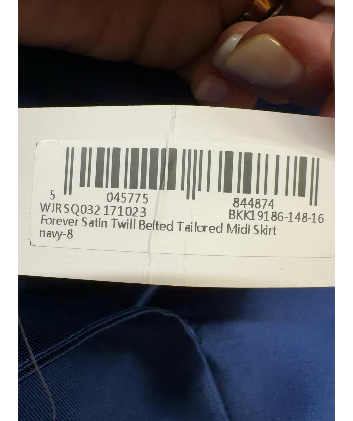 KAREN MILLEN Blue Colour, size UK 10 — fabric detail
