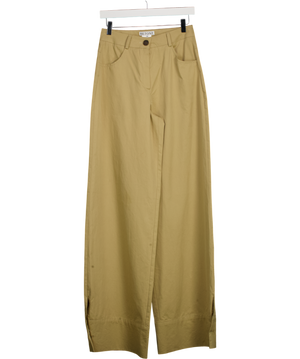 Betone Beige Split Hem Chino Trousers UK S