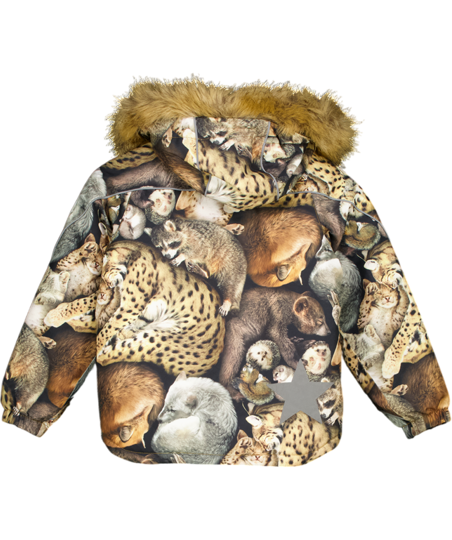 MOLO Brown Sleeping Cubs Ski Jacket 122cm 7 Years