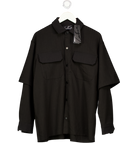 The Couture Club Black Doubled Layer Shirt UK M