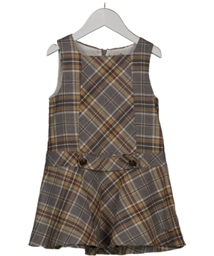 Patachou Grey Square Neck Tartan Smock Dress 4 Years