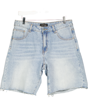 WHITE FOX Blue Denim Longer Length Shorts UK L