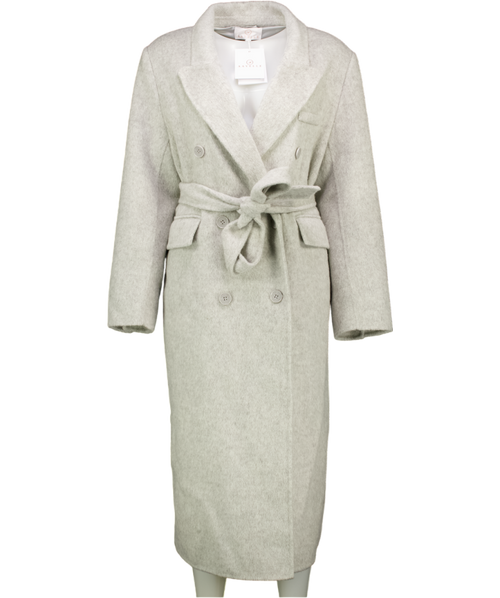 AAVELLE Dove Grey Baby Alpaca Wool Coat UK M