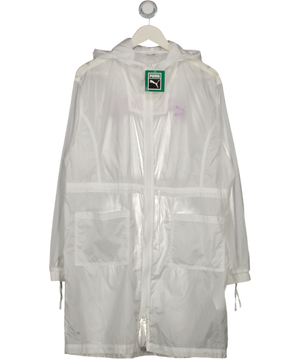 PUMA White Sheer Full Length Zip Jacket UK M