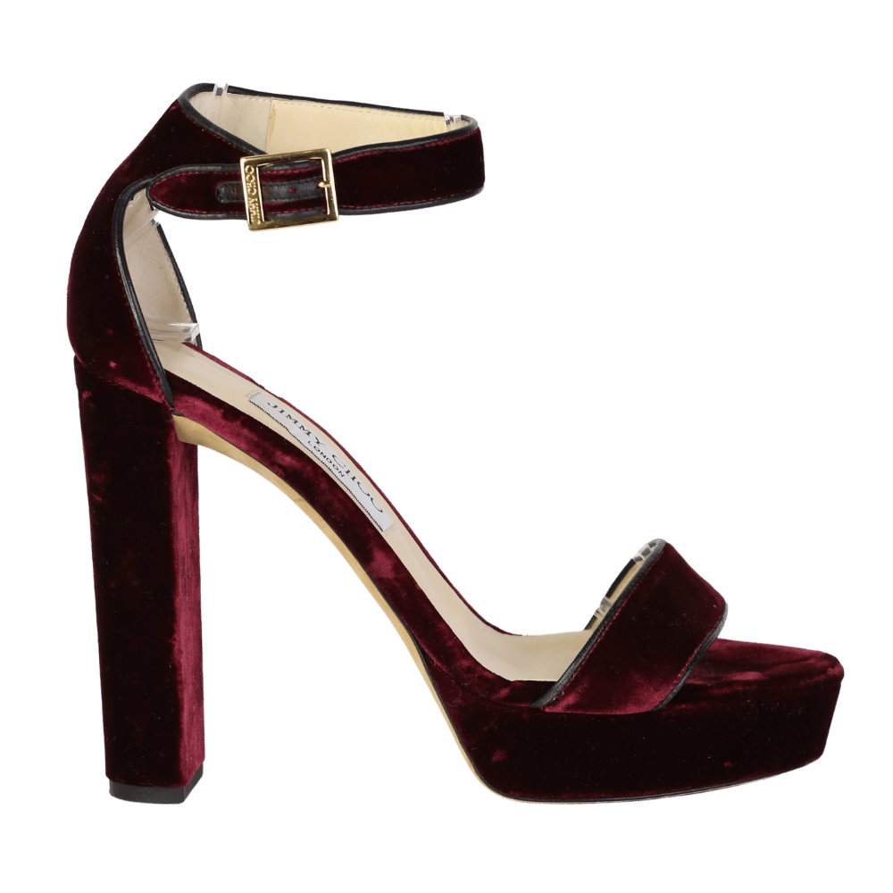 Jimmy Choo Purple Holly 120 Velvet Heels UK 7 EU 40 👠