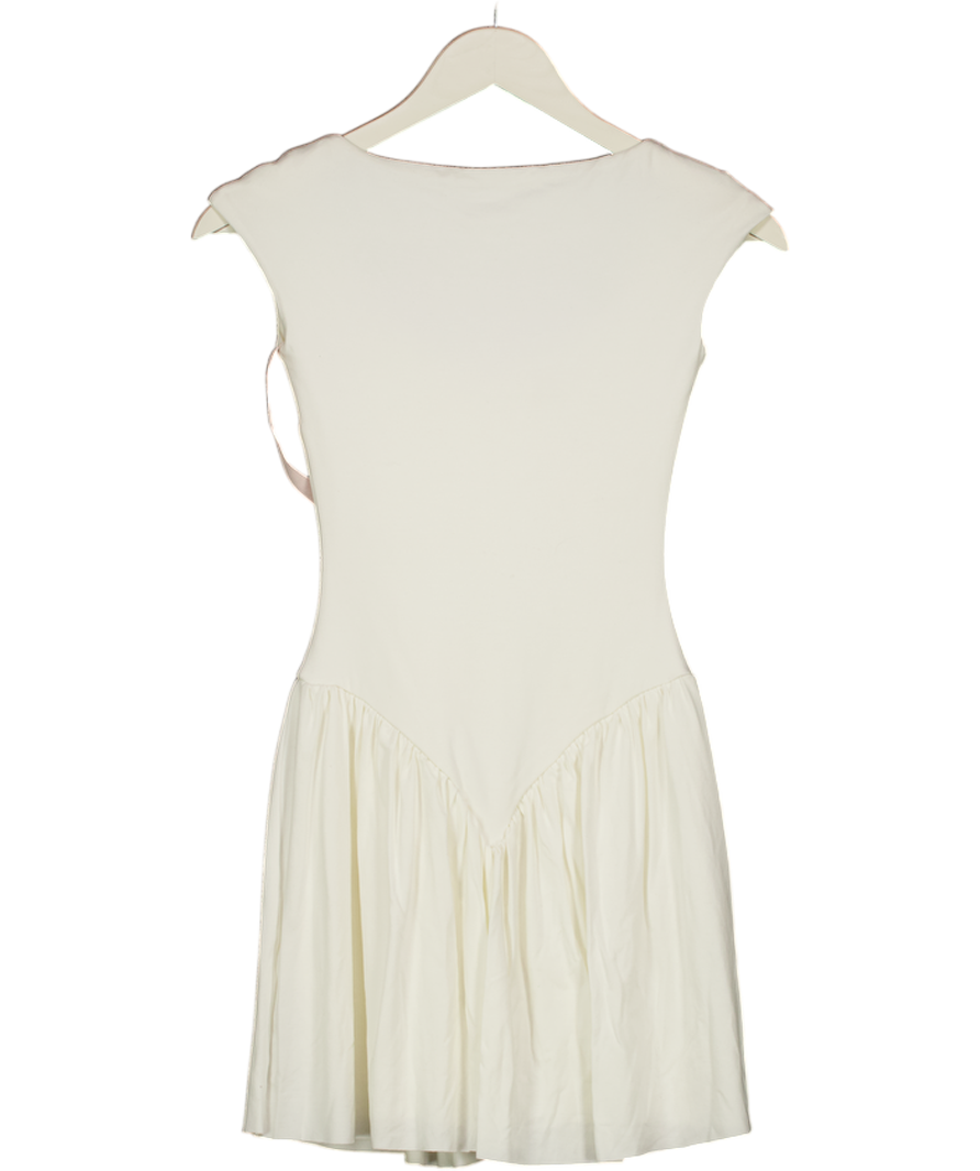 OH POLLY Cream Sweetheart Neckline Mini Dress UK 6