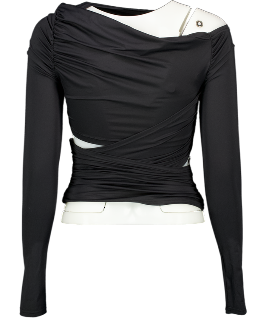 Lioness Black Untamed Long Sleeve Top UK XS