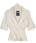 Anne Fontaine White Wrap Top UK 12
