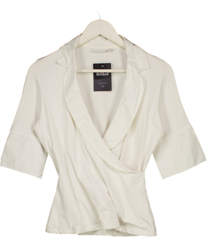 Anne Fontaine White Wrap Top UK 12