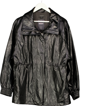 RAG & BONE Black Faux Leather Monica Jacket UK S