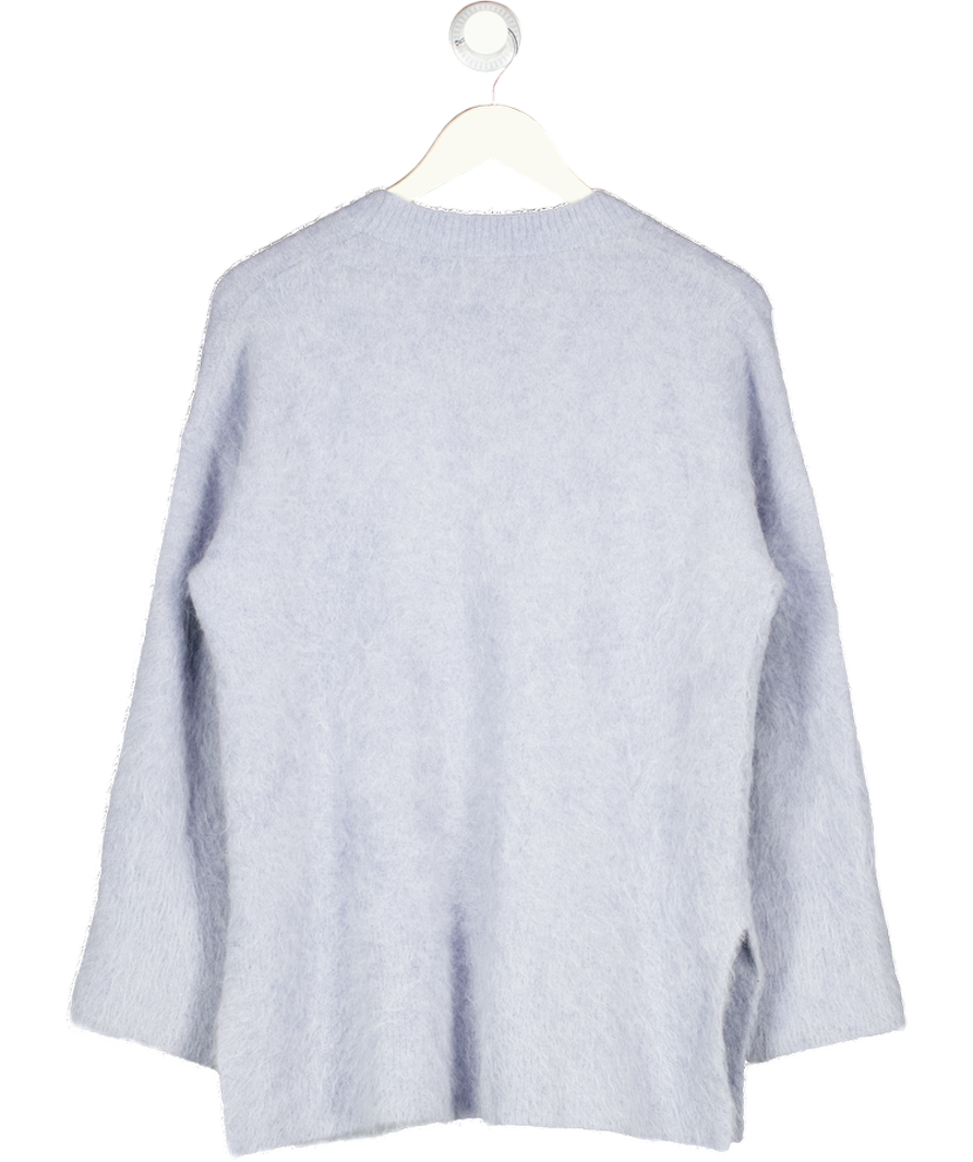 MALINA Blue Alpaca Blend Boyfriend Cardigan UK S