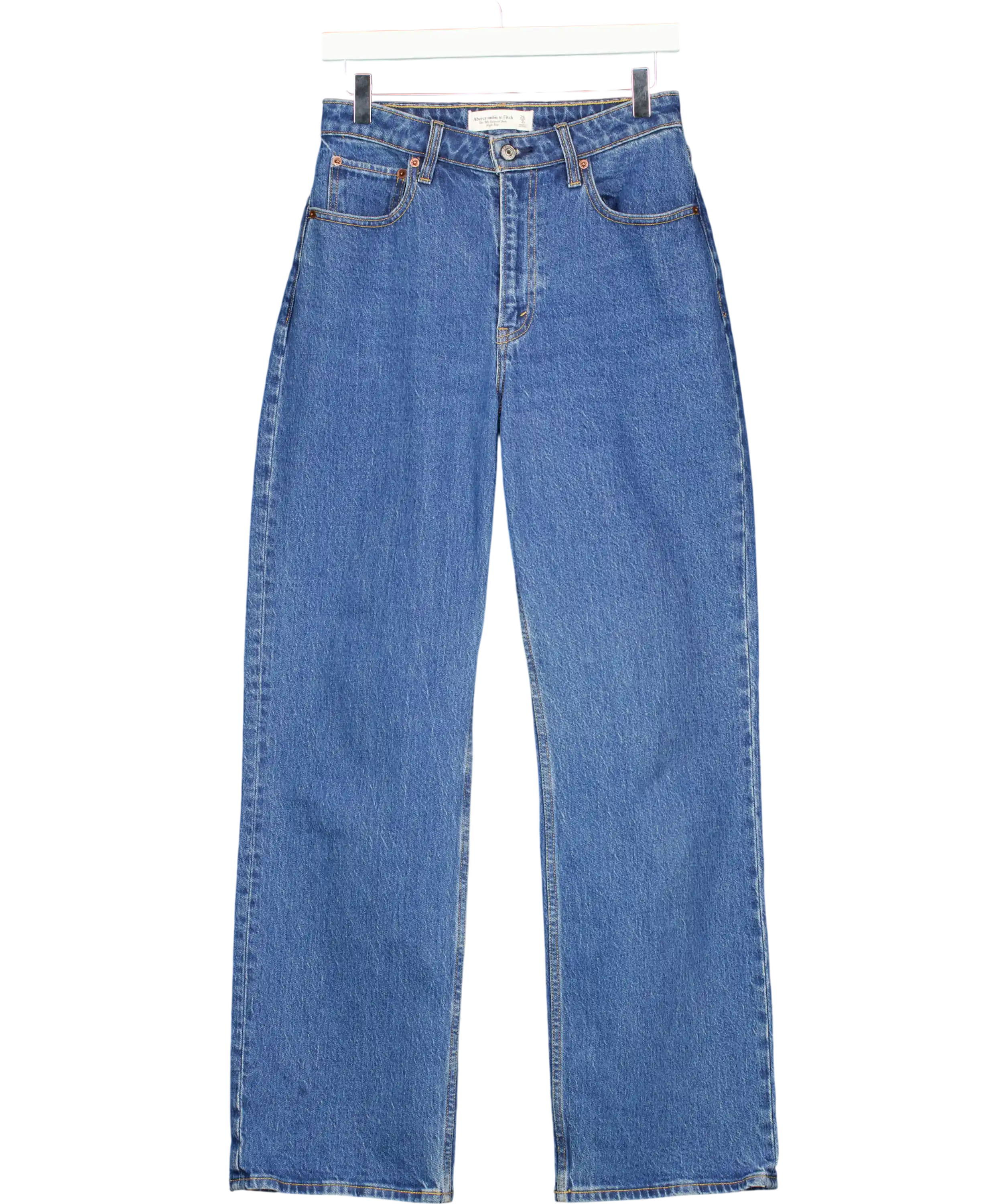 Abercrombie & Fitch Blue High Rise 90s Relaxed Jean W26