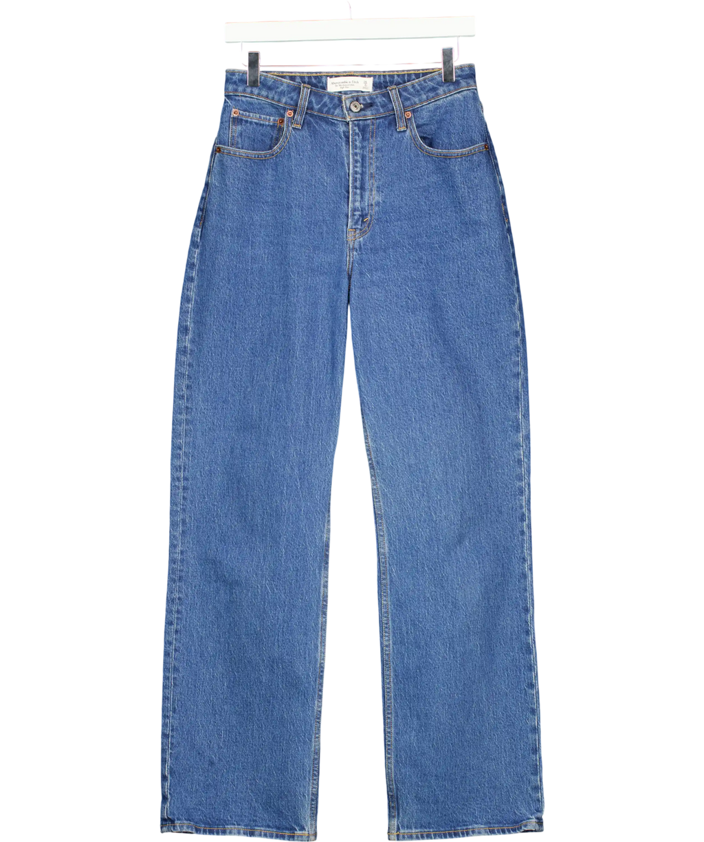Abercrombie & Fitch Blue High Rise 90s Relaxed Jean W26