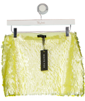 White Fox Yellow Look Within Sequin Mini Skirt Lemon UK S