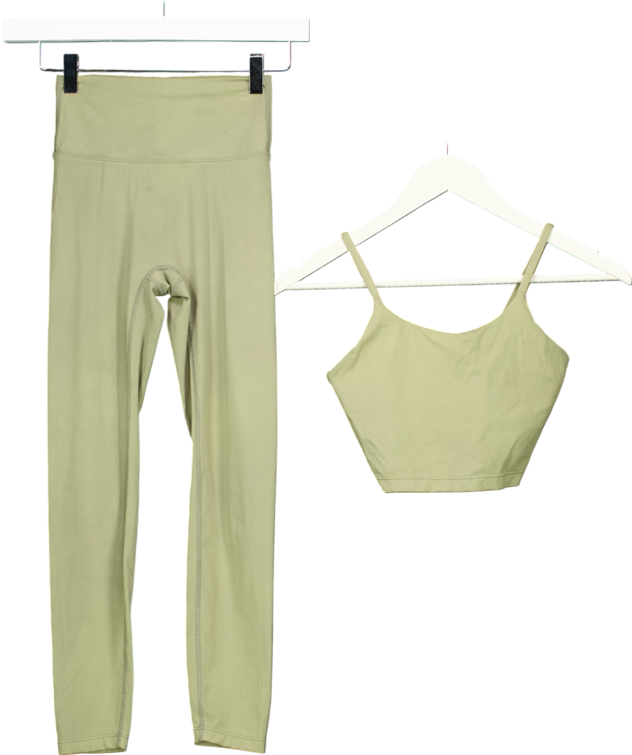 Adanola Green Ultimate Tank Bra + Ultimate Leggings UK XS