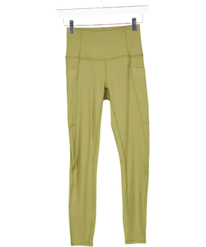 VARLEY Olive Green Active Leggings With Pockets UK XS