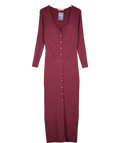 Abercrombie & Fitch Red Long-sleeve Button-through Maxi Sweater Dress UK XL
