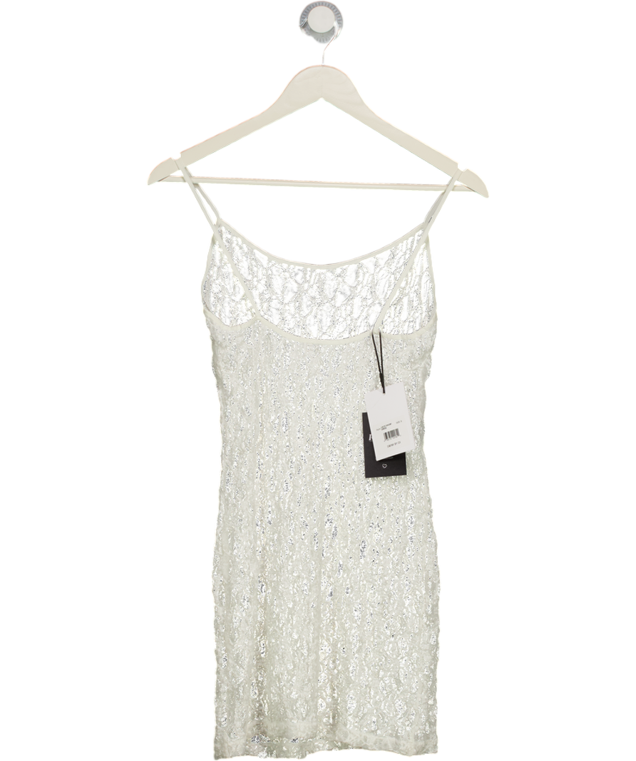 SWIM BY DI Short White Lace Dress UK S