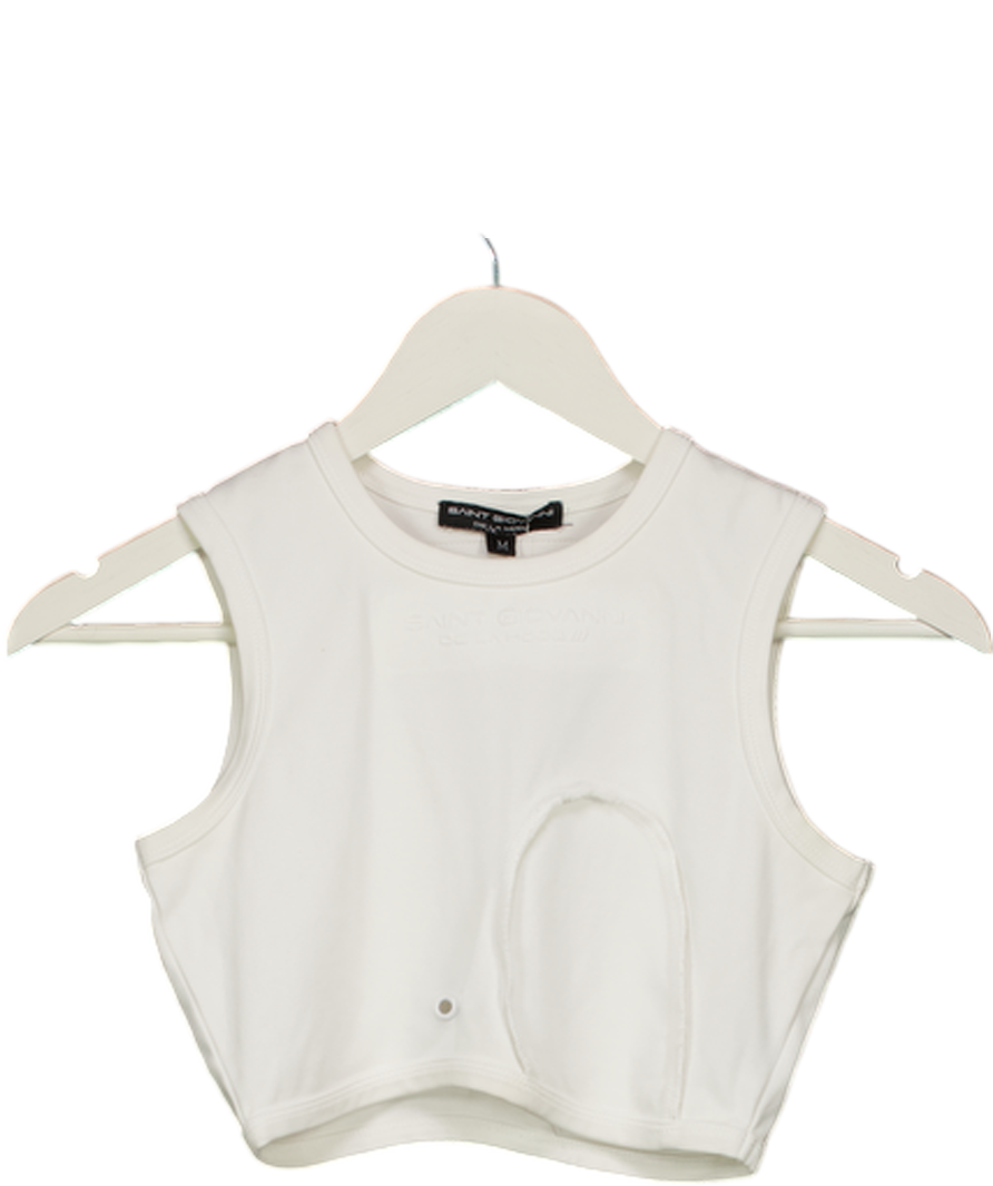 Saint Giovanni White Rosso Amour Bralette UK M