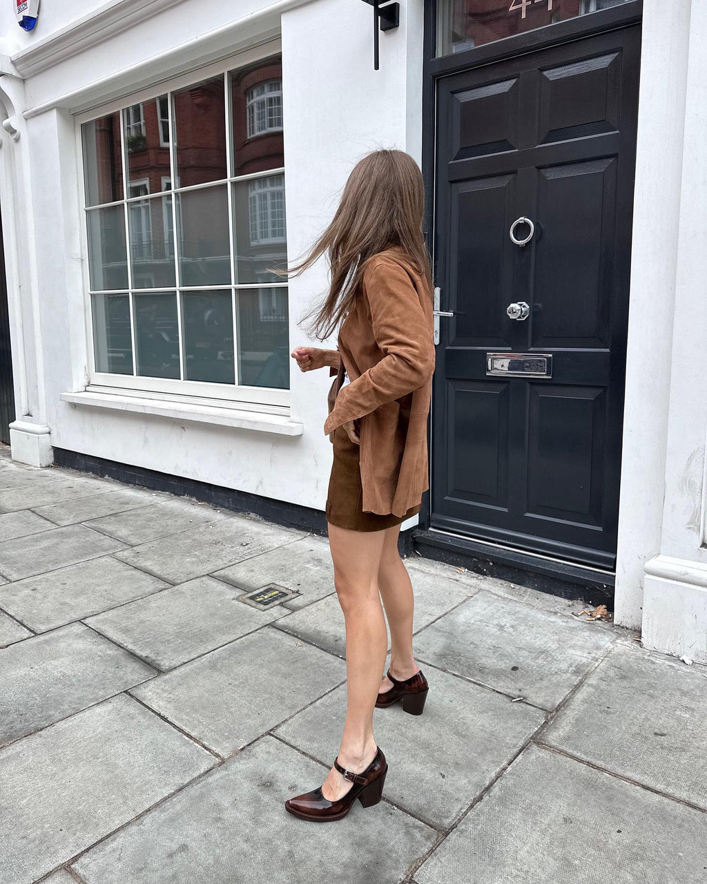 PRADA Brown Leather Mary Jane Court Shoes UK 2 EU 35 👠