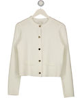 PRETTY LAVISH Cream Sabrina Button Knit Cardigan Curve UK S