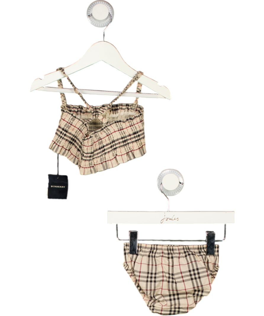 BURBERRY Nude Ruched Swim Set 2 Years