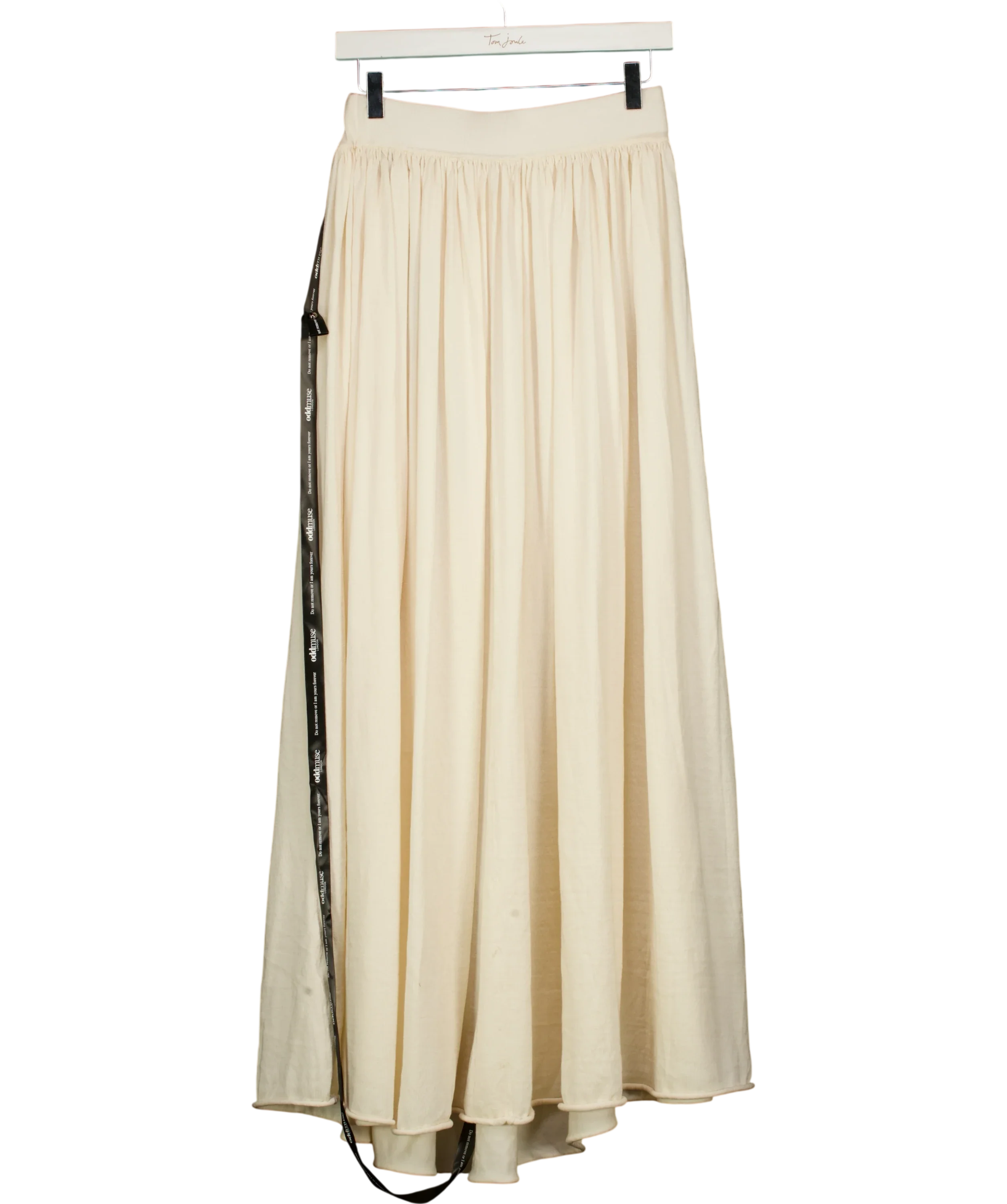 ODD MUSE Cream Sheer Knitted Maxi Skirt, size UK XS — back