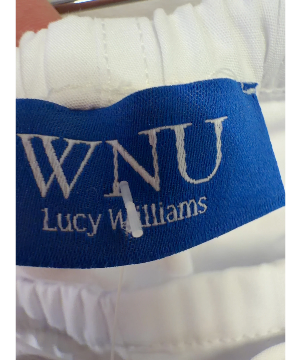 WNU White Ceiriad Shorts, size UK 6 — detail