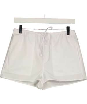 WNU With Nothing Underneath x Lucy Williams Ceiriad White Cotton Shorts  UK 6