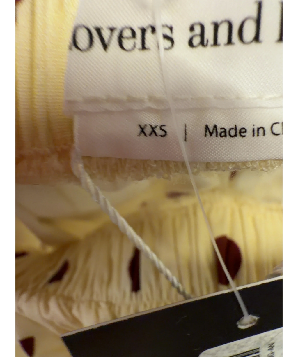 Lovers & Friends Yellow Colour, size UK XXS — care label