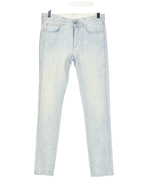 Stella McCartney Blue And White Star Jeans W24