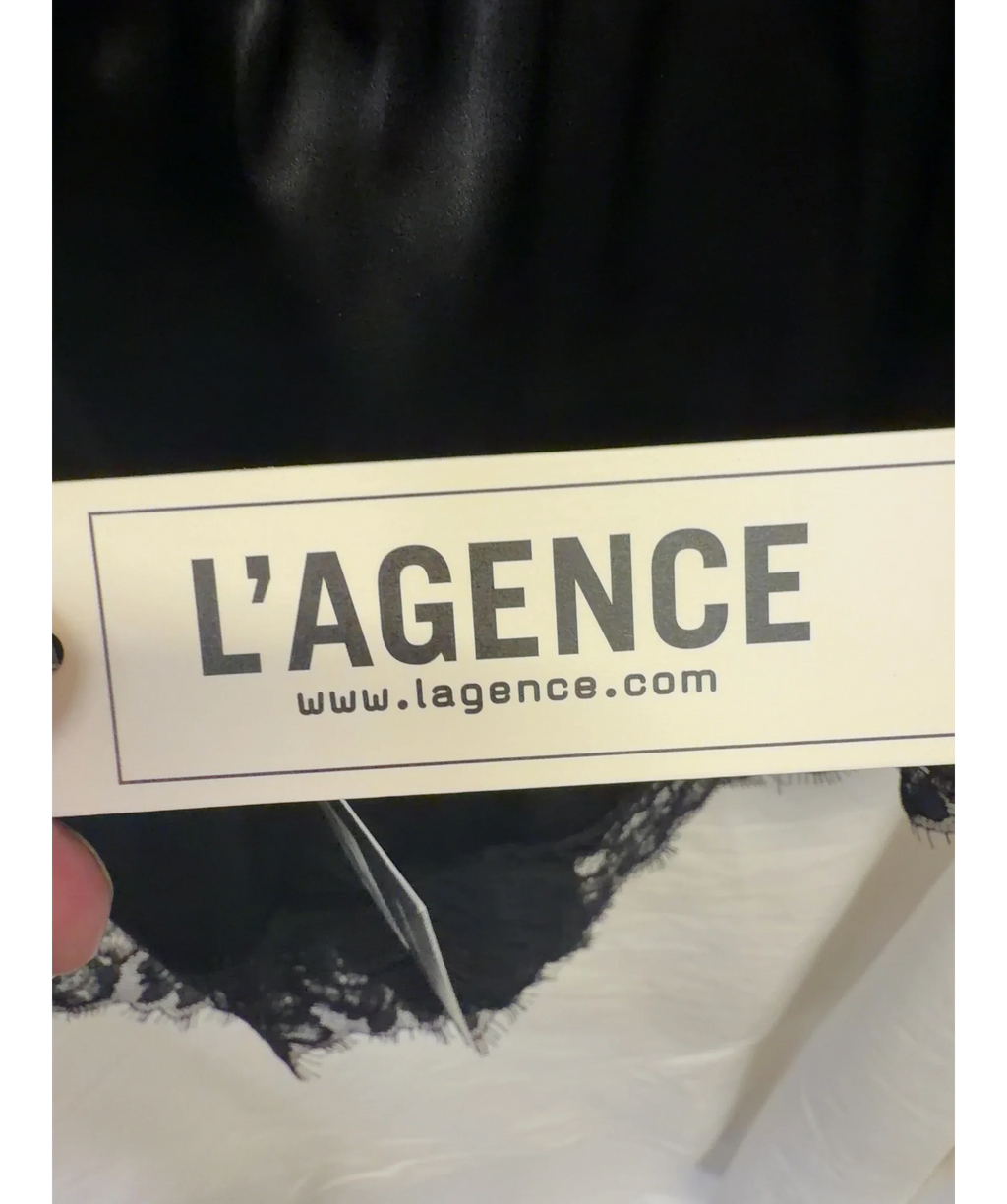 L'agence Black Joy Silk Lace Short, size UK XXS — detail