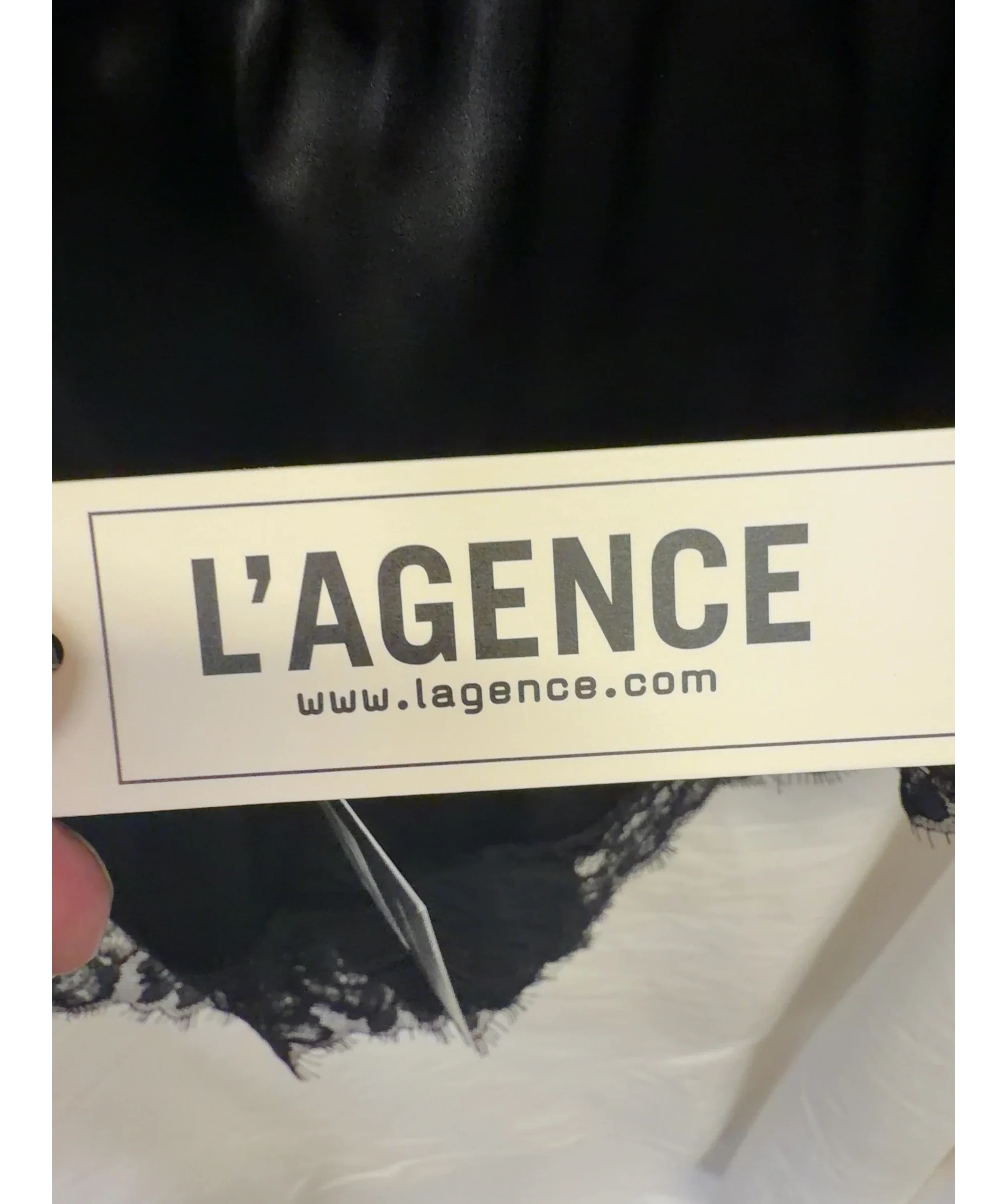 L'agence Black Joy Silk Lace Short, size UK XXS — detail