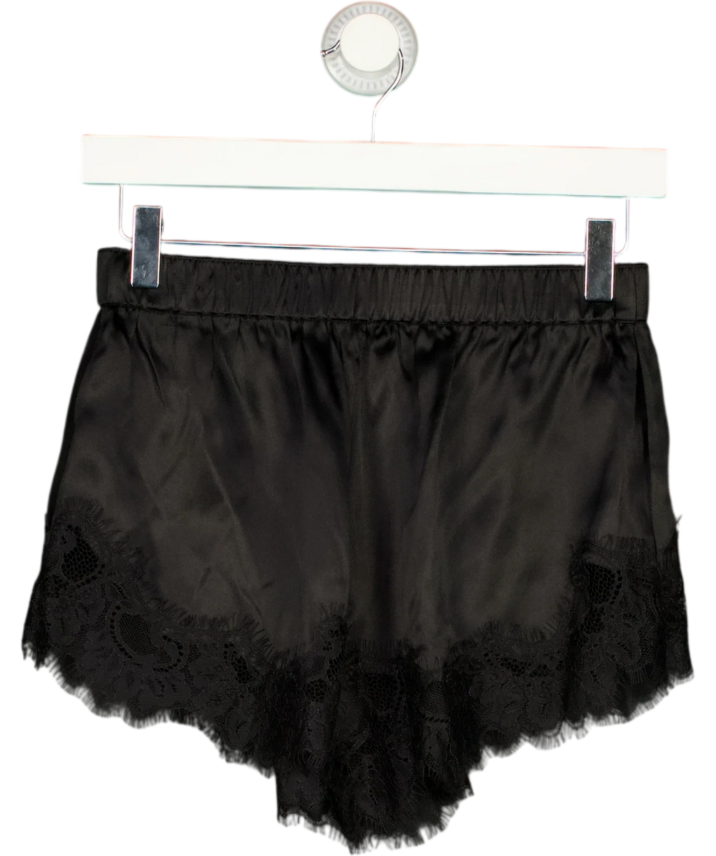 L'agence Black Joy Silk Lace Short, size UK XXS — back
