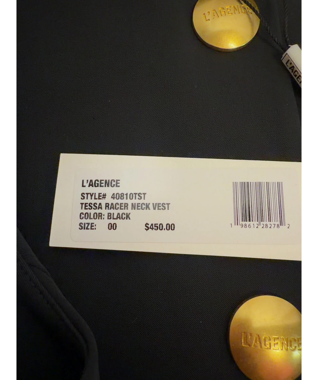 L'agence Black Colour, size UK XXS — label