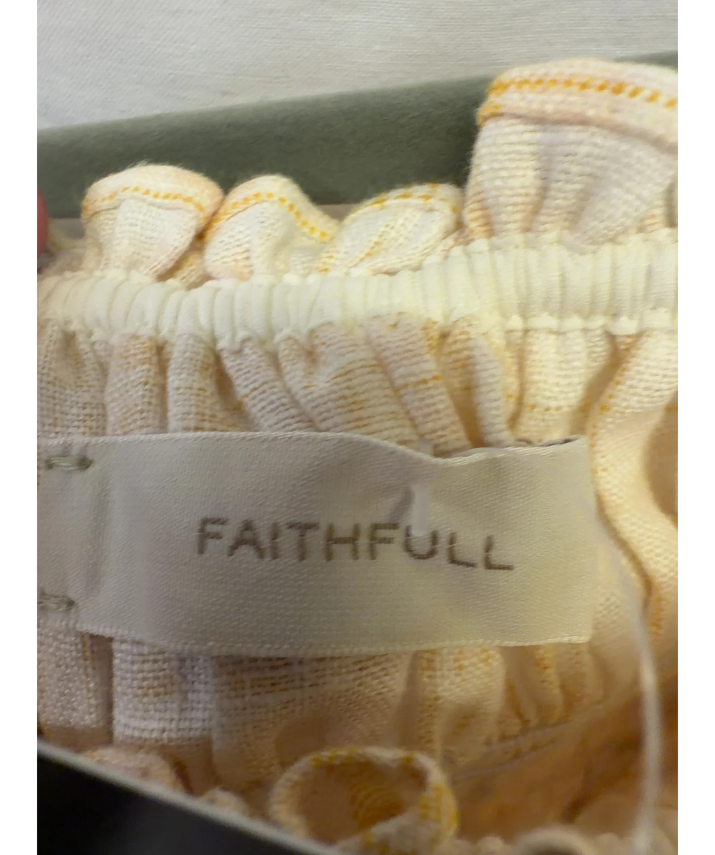 FAITHFULL Yellow Iris Top, size UK XS — detail