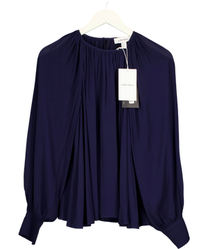 & Other Stories Blue Gathered Blouse UK XS
