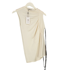 ODD MUSE Cream Sheer Gathered Detail Top, size UK XS — front
