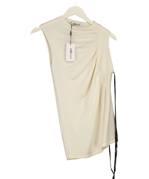 Odd Muse Sheer Gathered Detail Top Cream UK XS