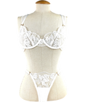 Bluebella White Gabriella Wired Bra and Brief Set, size UK 30D — front