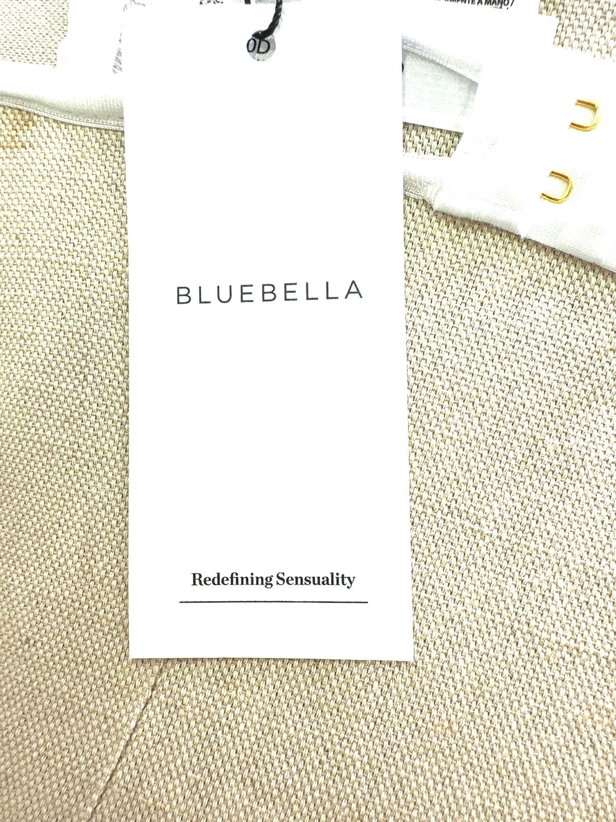 Bluebella White Gabriella Wired Bra and Brief Set, size UK 30D — detail