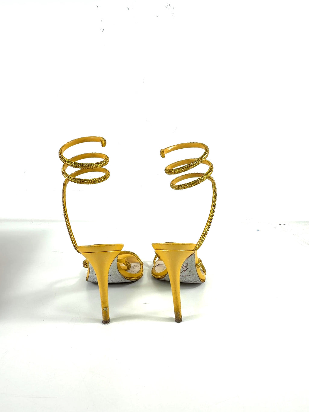 Rene Caovilla Yellow Cleo, size UK 4.5 EU 37.5 👠 — back