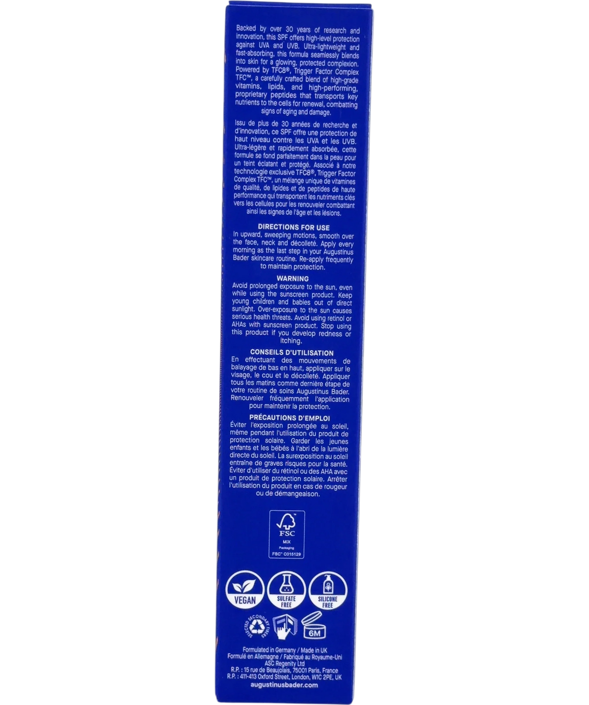 Augustinus Bader Augustinus Bader The Sunscreen SPF 50 30ml, size 30ml — back
