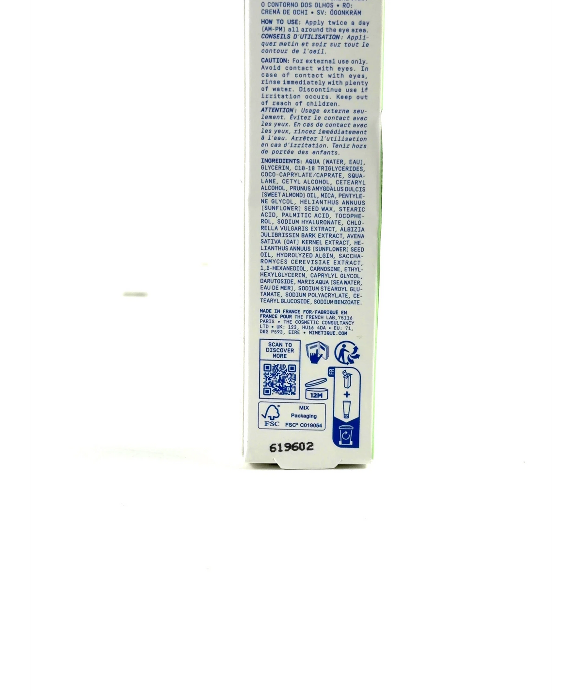 Mimétique CTRL Eye Smoothing Eye Cream 15m — Batch number or expiry date