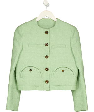 Blazé Milano Green Tweed Bolero Blazer Jacket UK XXS