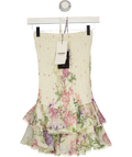 Charo Ruiz Cream Cusia Short Dress, size UK XS — front