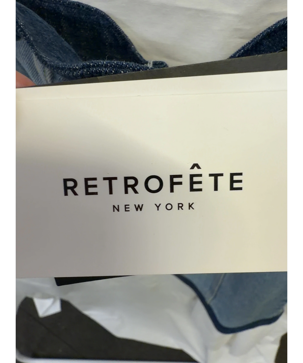 RETROFÊTE Blue Seluna Denim Dress, size UK XXS — detail