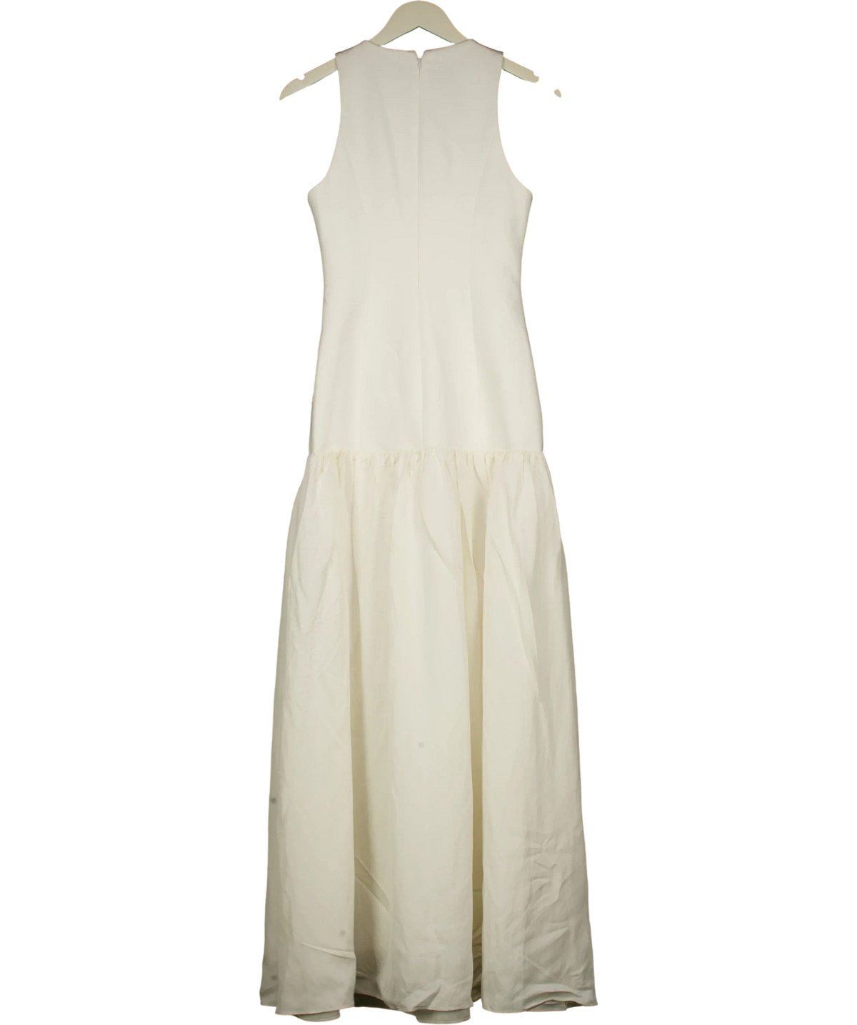 ODD MUSE Cream Linen Mix Dropped Waist Maxi Dress, size UK XS — back